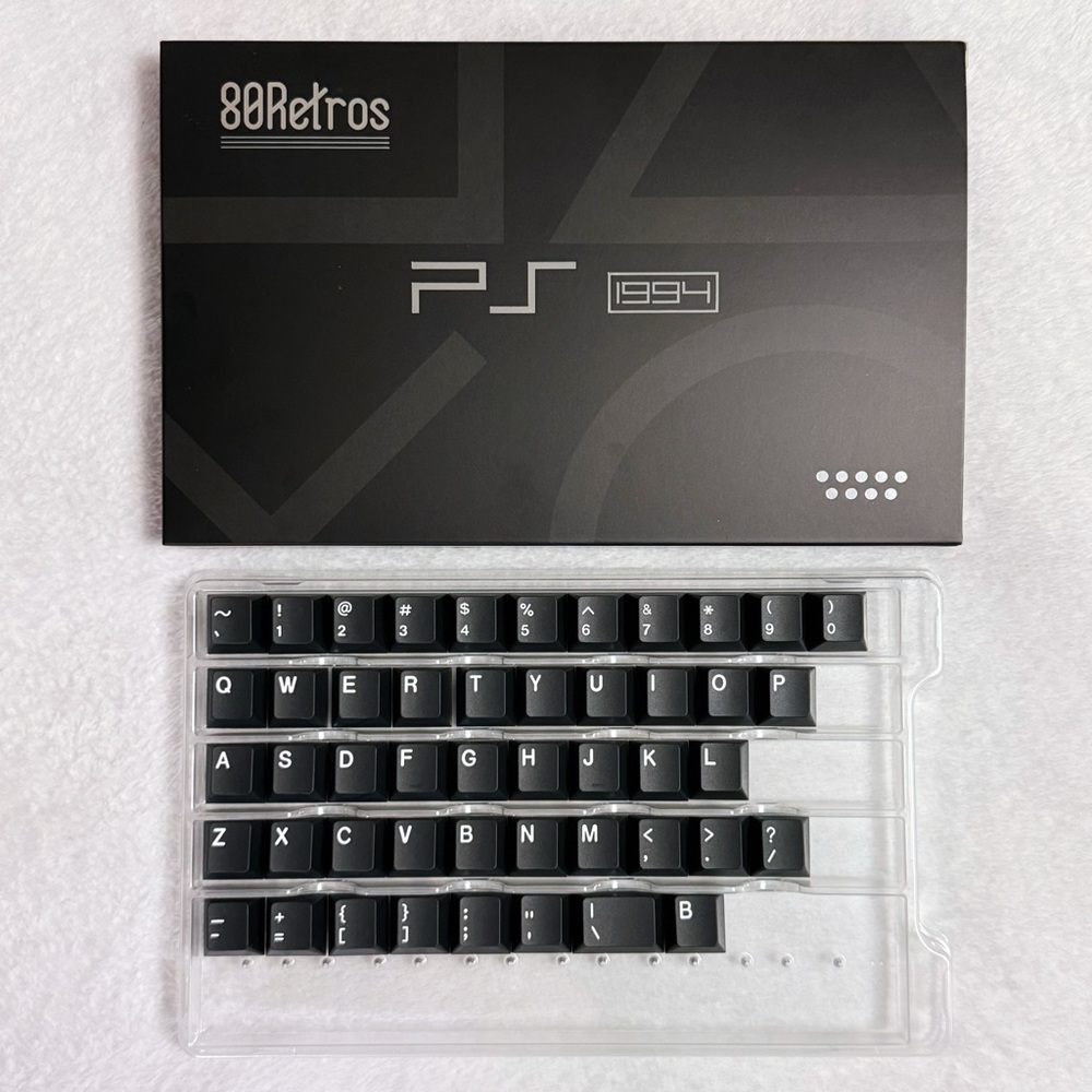 80 Retros PS1994 ABS Double-Shot Alpha Kit PBT Cherry Keycaps